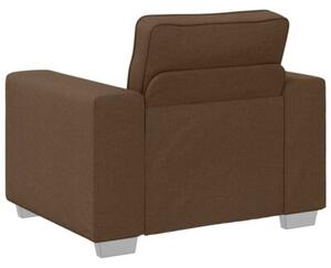 Sofa 3 szt. brÄ zowy tkanina lniana