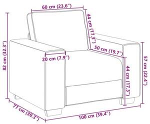 Sofa brÄ zowy 100 x 77 x 82 cm tkanina