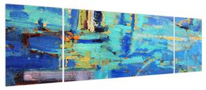Obraz - Abstrakcyjny obraz olejny (170x50 cm)
