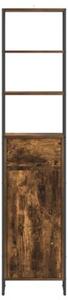 Industrialna szafka Łazienkowa z materiału drewnopochodnego w kolorze dąb dymny, 40 x 30 x 180 cm