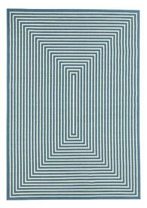 Niebieski dywan odpowiedni na zewnątrz Floorita Braid, 133x190 cm