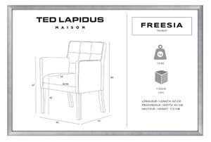 Kremowobiałe krzesło z ciemnobrązowymi nogami Ted Lapidus Maison Freesia