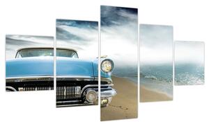 Obraz - Kabriolet w stylu vintage (125x70 cm)