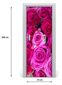 Nalepka Naklejka fototapeta na drzwi Różowe róże