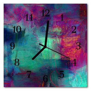 Zegar ścienny kwadrat Kolorowy obraz