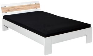 Łóżko tupu futon 140x200cm z zagłówkiem, biel-dąb san remo