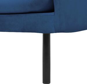 Komplet wypoczynkowy welurowy do salonu sofa 3osobowa fotel niebieski Vinterbro Beliani