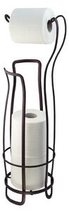 Stalowy stojak na papier toaletowy w kolorze brązu iDesign, 62,5 cm