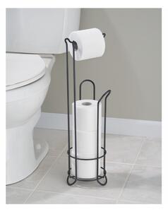 Czarny stalowy stojak na papier toaletowy InterDesign, wys. 65 cm
