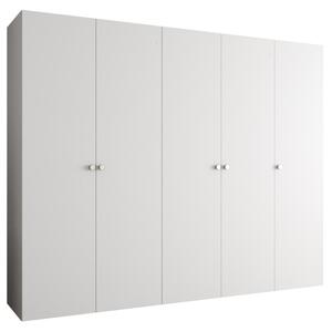 Szafa uchylna otwierana Parma 1 250 wys. 202 cm biaÅy + u. srebrny