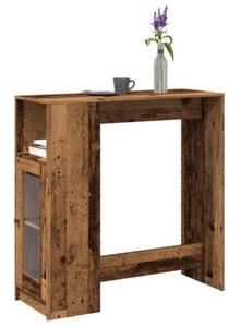 Stolik barowy z przegrodami, stare drewno, 101x40x103,5 cm