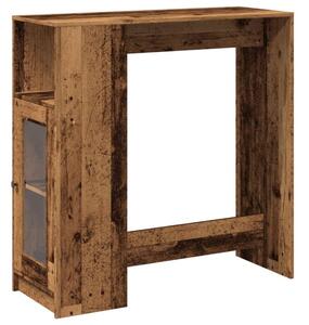 Stolik barowy z przegrodami, stare drewno, 101x40x103,5 cm