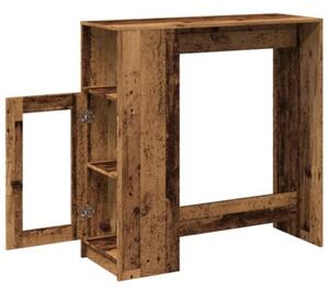 Stolik barowy z przegrodami, stare drewno, 101x40x103,5 cm