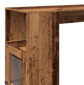 Stolik barowy z przegrodami, stare drewno, 101x40x103,5 cm
