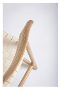 Black Friday - Krzesło z litego drewna dębowego z białym siedziskiem Gazzda Fawn