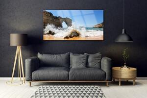 Obraz Szklany Plaża Morze Fale Krajobraz