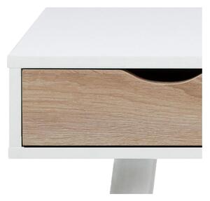 Białe biurko z 3 szufladami z dekorem Actona Neptun