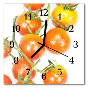 Zegar szklany kwadratowy Pomidory