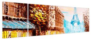 Obraz - Deszczowa pogoda i wieża Eiffla (170x50 cm)