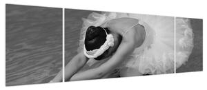 Obraz - Balerina, czarno-biały (170x50 cm)