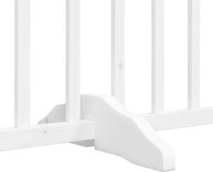 Składana bramka dla psa, z drzwiami, 4 panele, biała, 320 cm