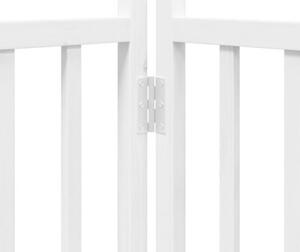 Składana bramka dla psa, z drzwiami, 4 panele, biała, 320 cm