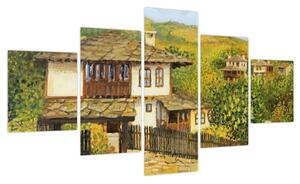 Obraz - Domki letniskowe w lecie (125x70 cm)
