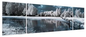 Obraz - Zamarznięty krajobraz (170x50 cm)