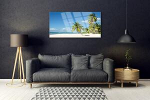 Obraz Szklany Plaża Palma Morze Krajobraz
