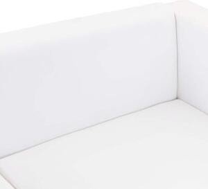 Sofa 3-osobowa ze skÃ³ry syntetycznej, biaÅa