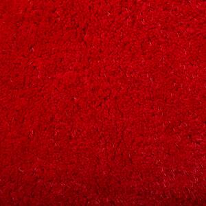 Dywan poliester czerwony gładki pleciony maszynowo 160 x 230 cm Demre Beliani