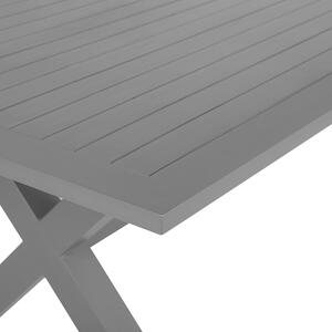 Nowoczesny stół ogrodowy jadalniany aluminiowy 200 x 105 cm szary Cascais Beliani