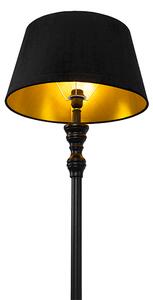 Klasyczna lampa podłogowa czarna - Classico Oswietlenie wewnetrzne