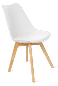 Zestaw 2 białych krzeseł z bukowymi nogami Bonami Essentials Retro