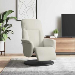 RozkÅadany fotel z podnÃ³Å¼kiem, kremowy, obity aksamitem