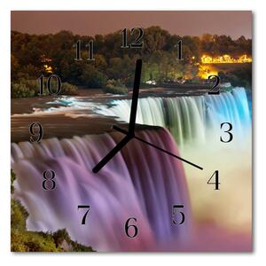 Zegar szklany kwadratowy Wodospad