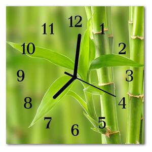 Zegar ścienny kwadrat Bambus roślina