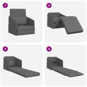 Sofa bed ciemnoszary 65 x 80 x 83 cm tkanina