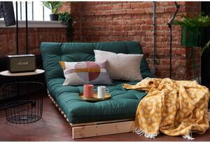 Sofa rozkładana z brązowym pokryciem Karup Design Roots Black/Mocca