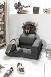 Jasnoszary dziecięcy fotel rozkładany Karup Design Mini Hippo Grey