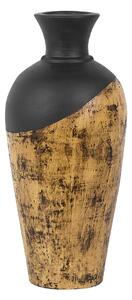 Nowoczesna waza wazon dekoracyjny 44 cm ceramiczny art-deco brązowo-czarny Bona Beliani