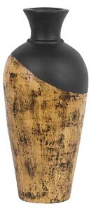 Nowoczesna waza wazon dekoracyjny 44 cm ceramiczny art-deco brązowo-czarny Bona Beliani