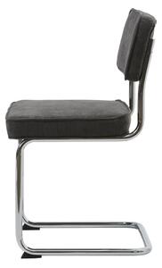 Antracytowe krzesło Unique Furniture Rupert Bauhaus