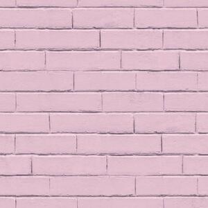 Noordwand Good Vibes Tapeta Brick Wall, różowa