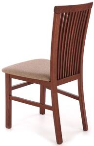 Tapicerowane krzesło do salonu klasycznego ciemny orzech - Mako 4X