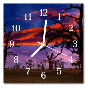 Zegar szklany kwadratowy Drzewa