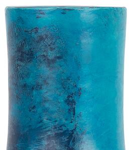 Wazon dekoracyjny niebieski ceramiczny stołowy 43 cm Bostra Beliani