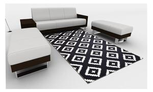 Czarno–biały dywan Vitaus Geo Winston, 80x150 cm