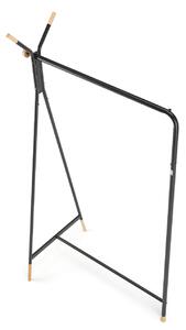 Czarny minimalistyczny stojący wieszak na ubrania - Zephyr