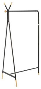 Czarny minimalistyczny stojący wieszak na ubrania - Zephyr